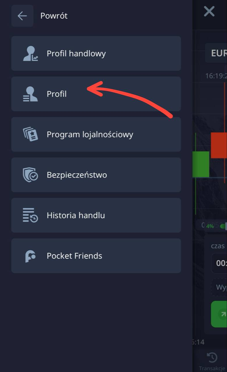 Krok 2 — menu Profil