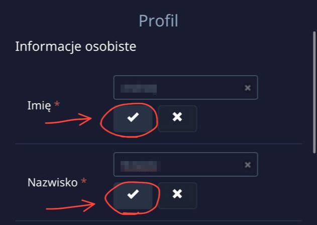 Krok 4 — imię i nazwisko